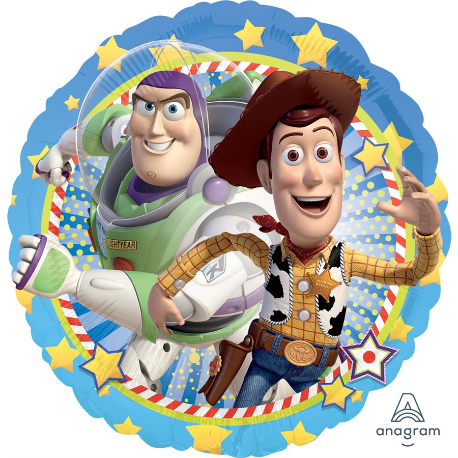 Exclusive 18" Toy Story Foil Balloon - Perfect Party Decor, Long-Lasting Float with Self-Sealing Valves