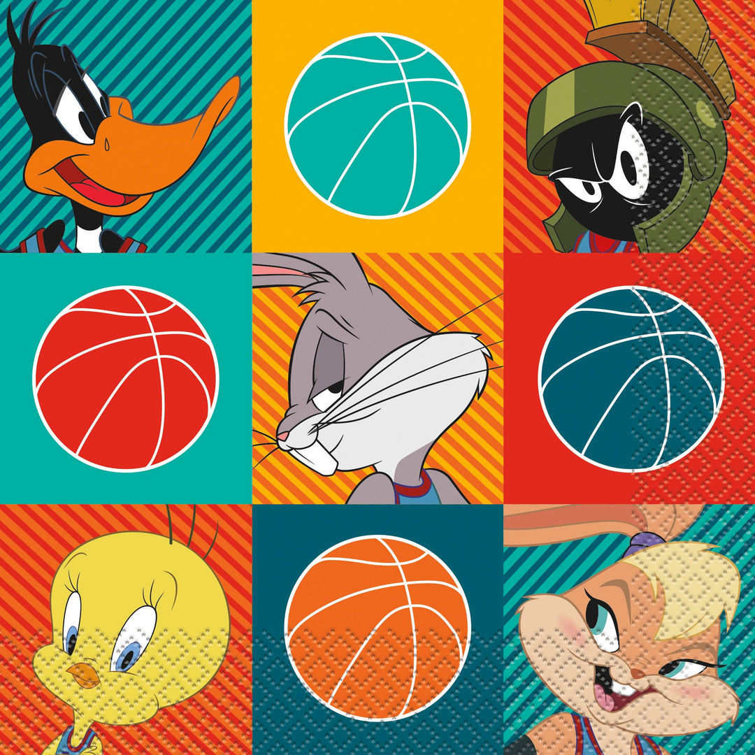 Lancez votre fête dans le plaisir interstellaire avec les serviettes de table Space Jam - Rejoignez l'équipe ultime !