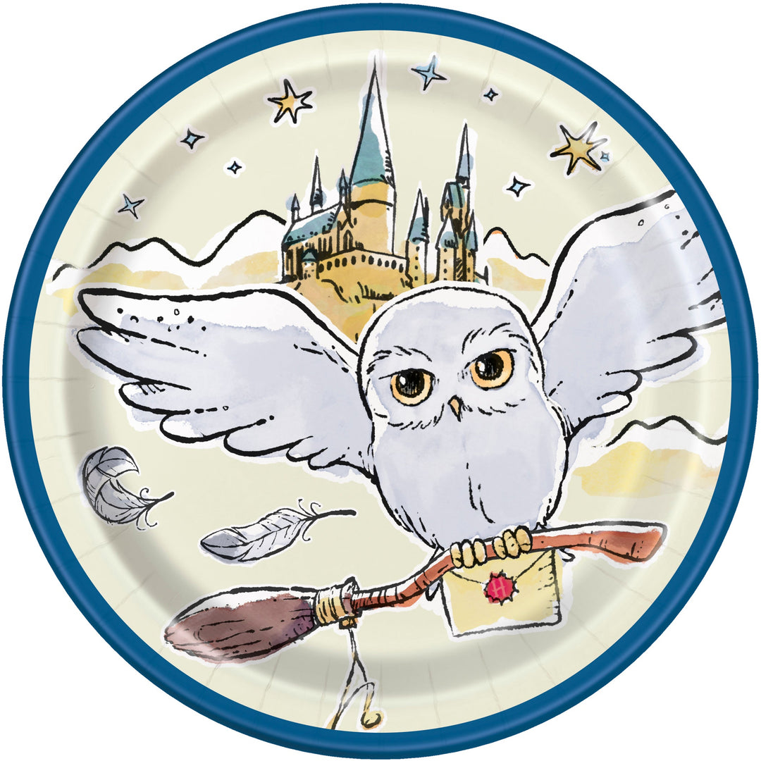 Magical Harry Potter Themed Dessert Plates - Pack of 8, Easy-Setup for Your Wizarding Party!