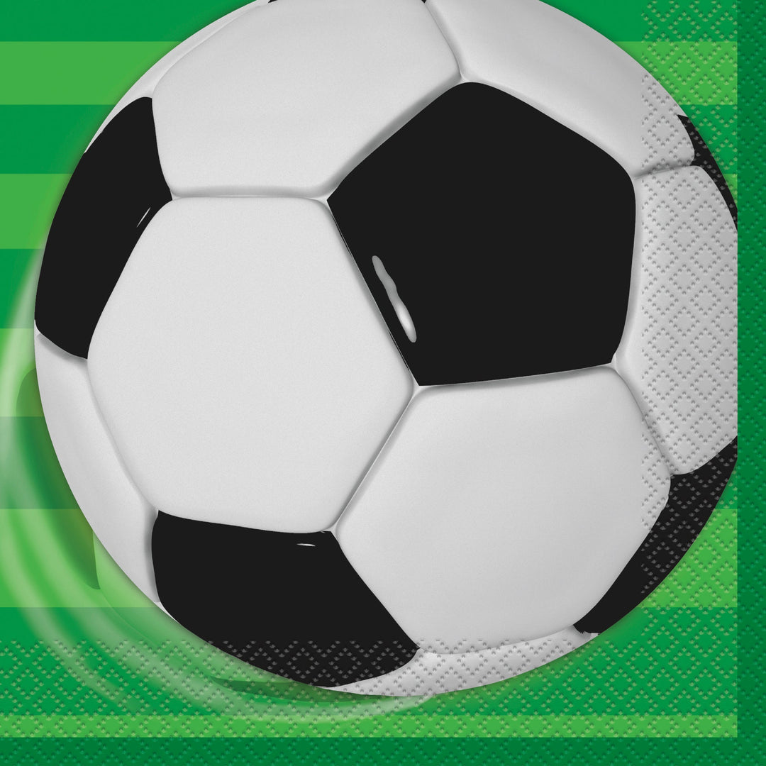 Soccer Themed Luncheon Napkins Pack of 16 - Easy Setup for Fun-Filled Parties