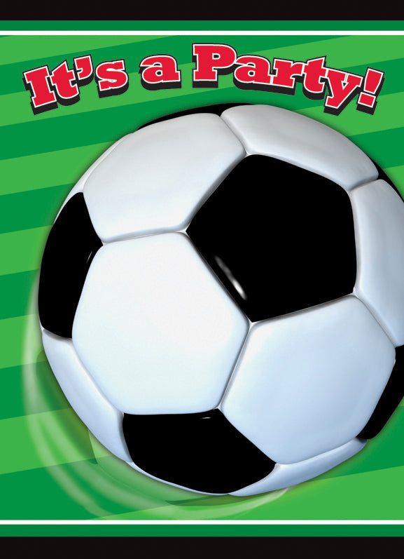 Soccer Blast – Easy Setup 8-Pack Invitations for Fun-filled Parties, Best Value!