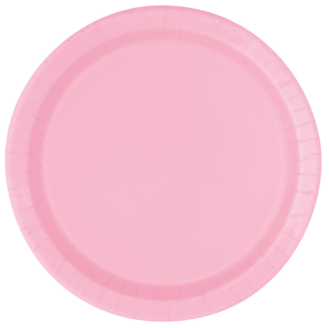 Collection Rose Charmant Solide : Assiettes Repas Rondes de 23 cm, 16ct - Idéales pour des Fêtes Charmantes et Vibrantes!