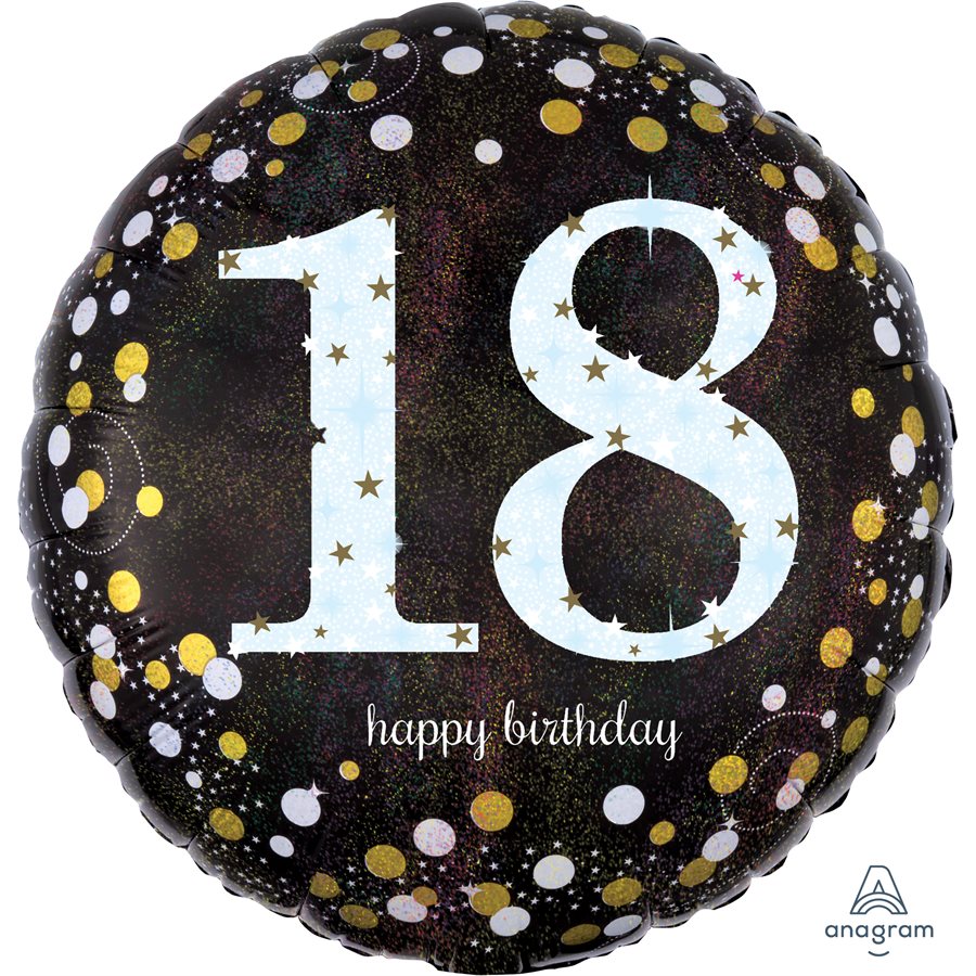 Holographic 18th Birthday Foil Balloon - Perfect Party Decor with Superior Float Time!
