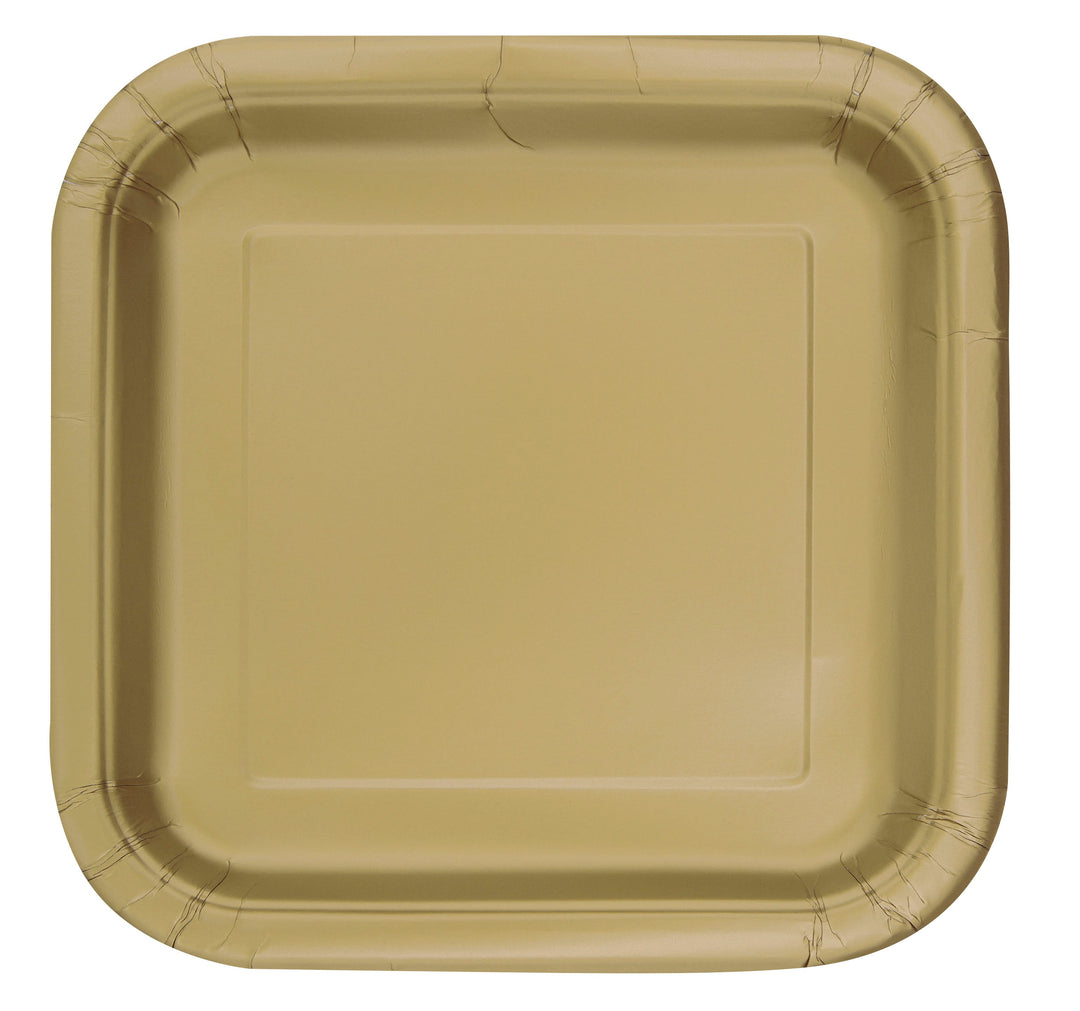 Golden Celebration: Elegant Dinner Plates for Affordable Party Perfection