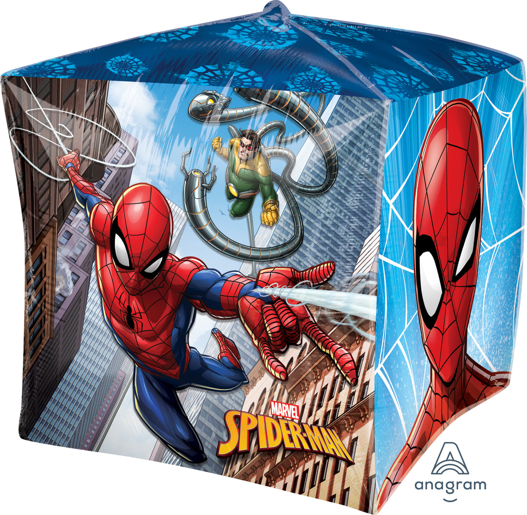 Spider-Man Theme Cubez Balloon - Ultimate Party Decor with Superior Float Time