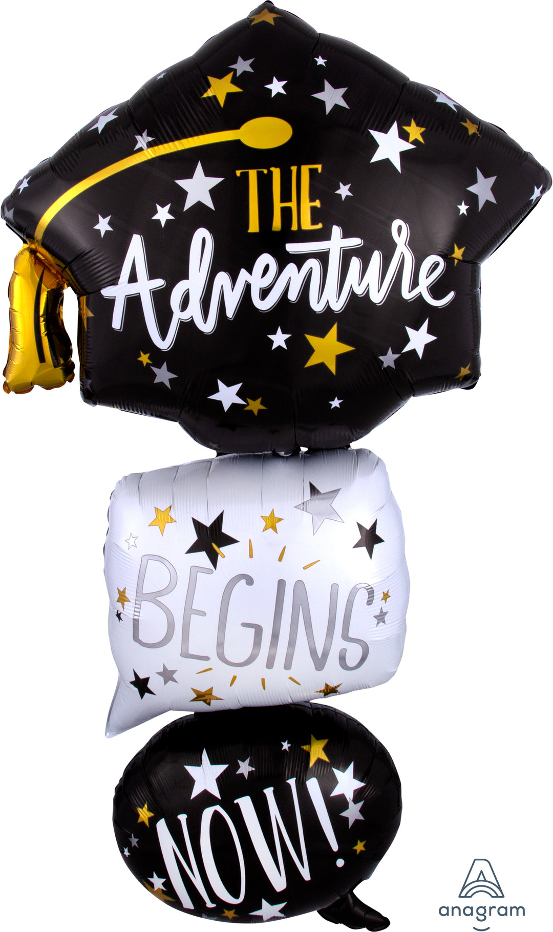 Premium Grad Cap Bubbles Balloon - 61" Giant Party Decor with Superior Float