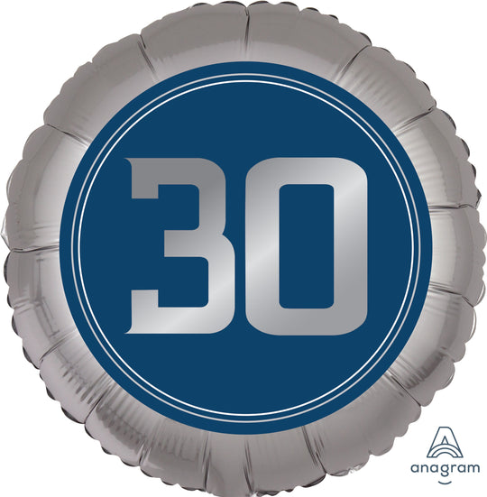 Ballon Mylar Deluxe pour 30e Anniversaire - Longévité Supérieure, Décor de Fête Idéal