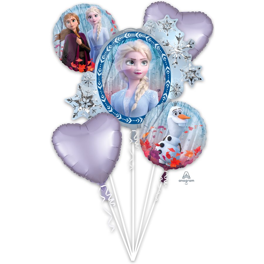 Frozen Themed Balloon Bouquet: Set of 5 Foil Balloons