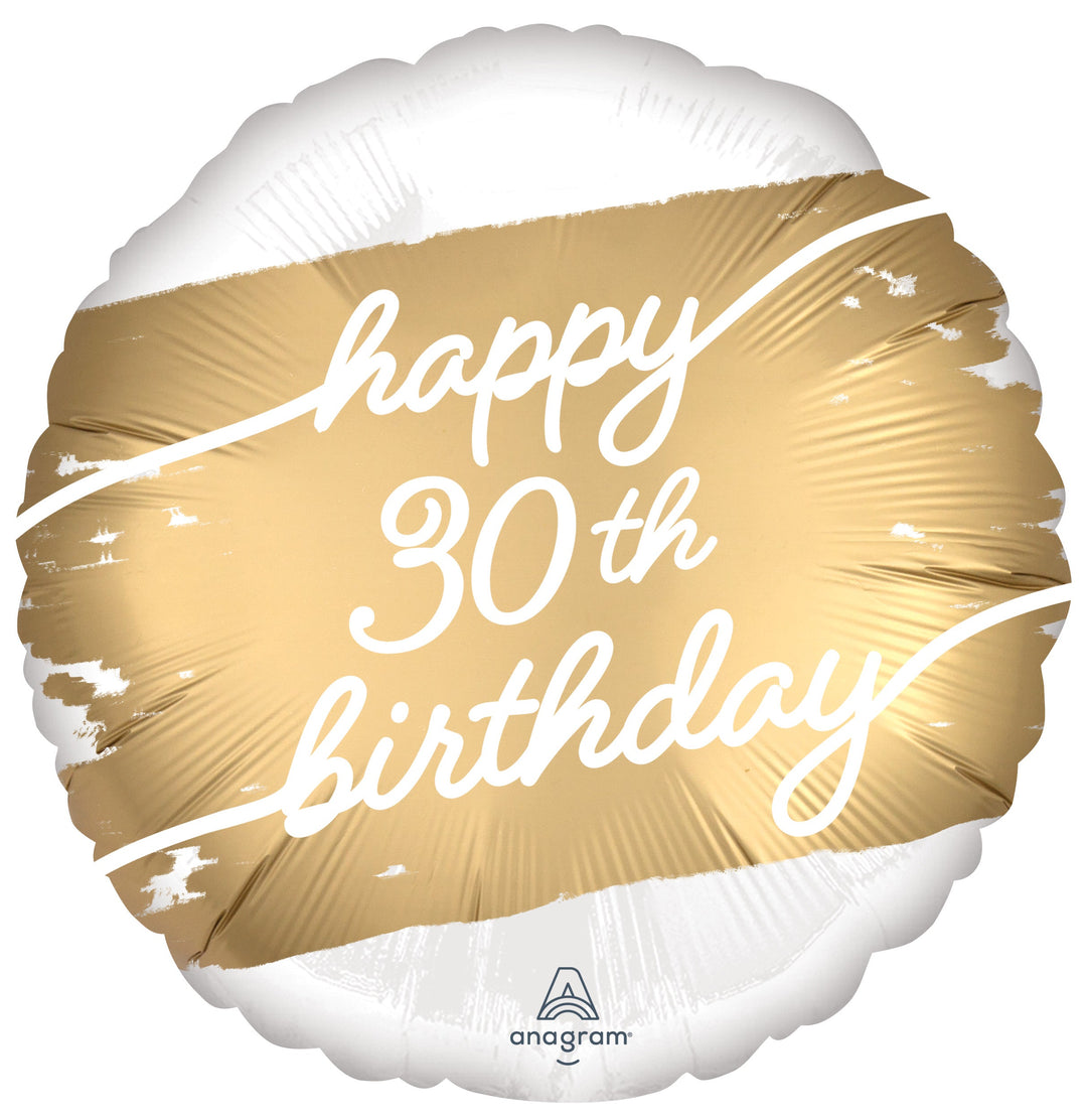 Explosion de 30ième Anniversaire: Ballon Mylar Satin XL à Flottaison Supérieure et Auto-obturant