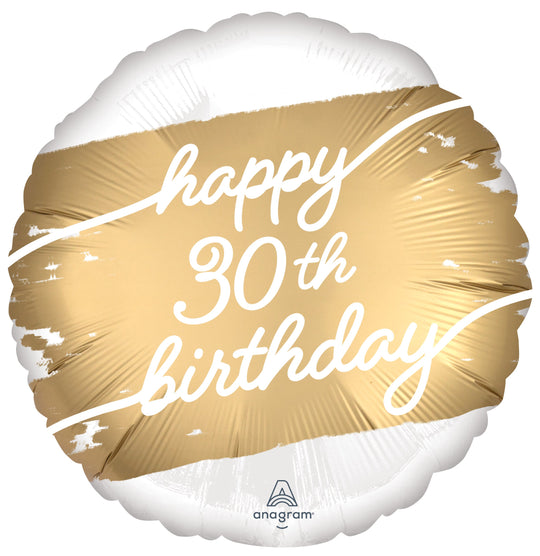 Explosion de 30ième Anniversaire: Ballon Mylar Satin XL à Flottaison Supérieure et Auto-obturant