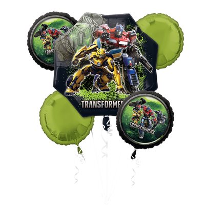 Transformers Themed Balloon Bouquet: Set of 5 Foil Balloons