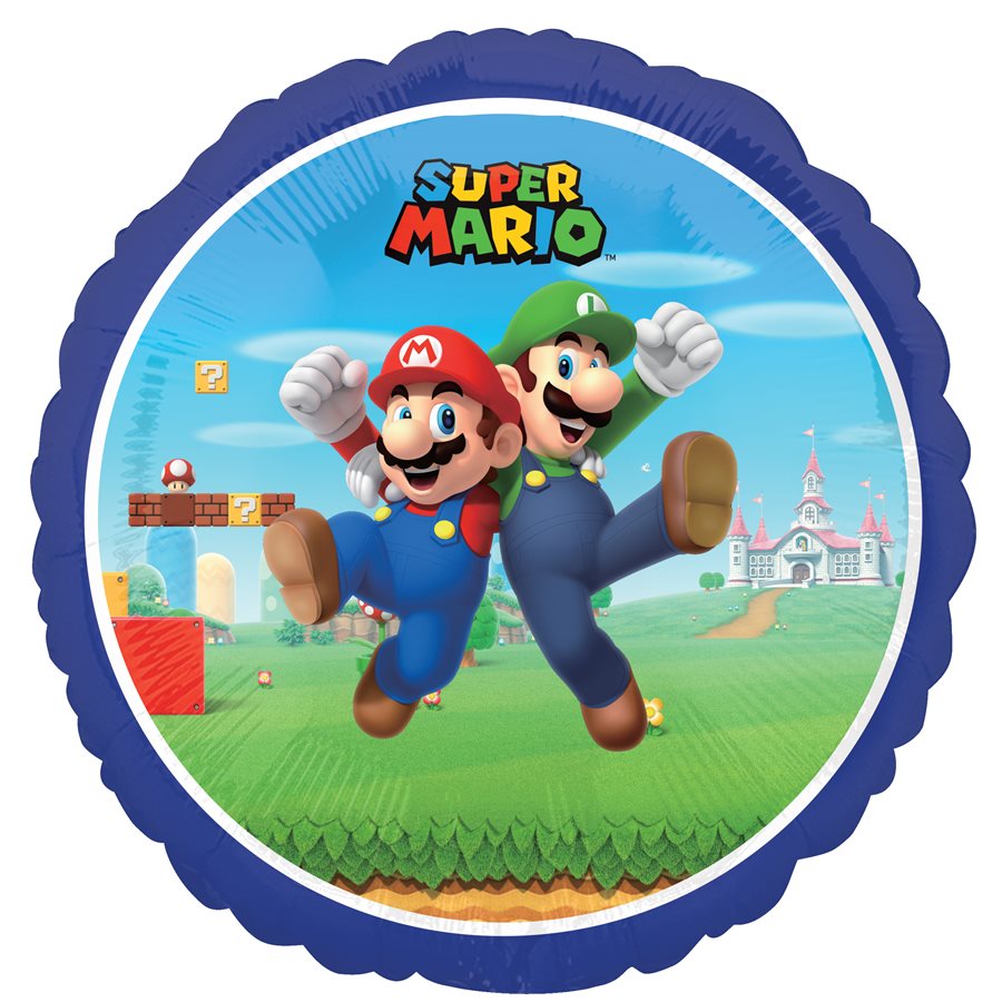 Super Mario 18" Foil Balloon - Perfect Party Decor with Extended Float Time