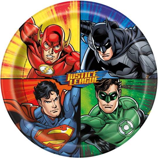 Unleash Justice with Justice League Round Dinner Plates: Heroes United!