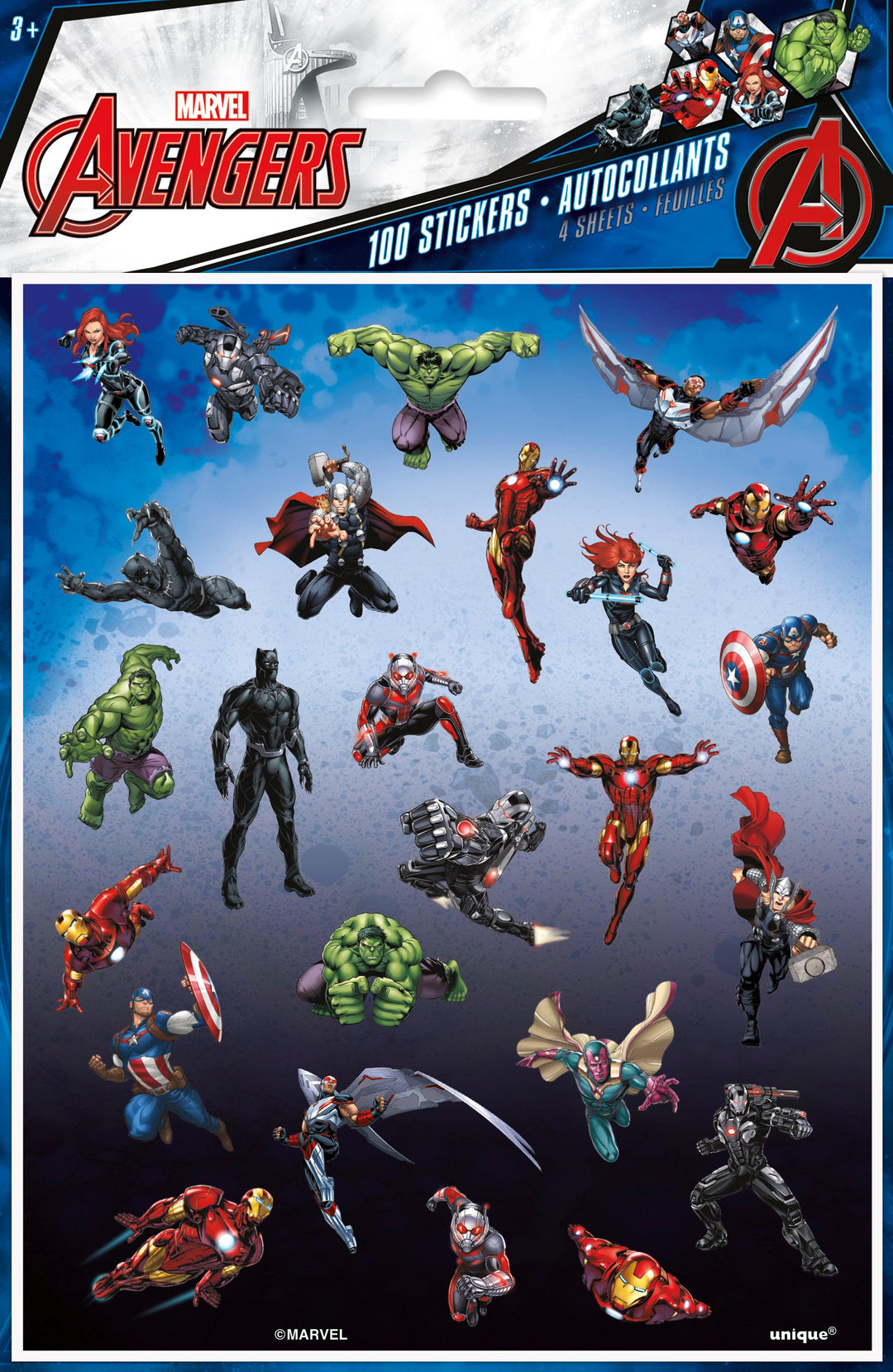 Ensemble Héroïque: 100 Autocollants Dynamiques des Avengers pour les Fans de Super-héros!