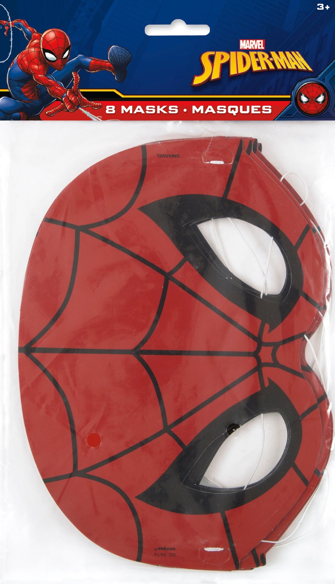 Swing into Fun: Spider-Man Party Masks (Pack of 8)