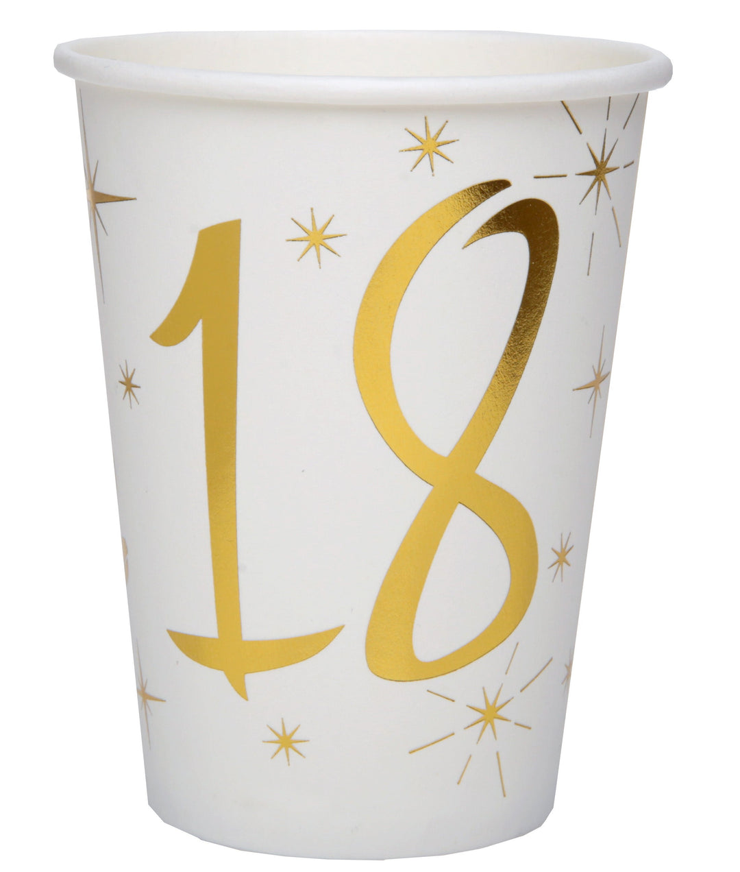 Chic & Trendy 18th Birthday Gold Paper Cups - Elegant Party Supplies for Memorable Celebrations
