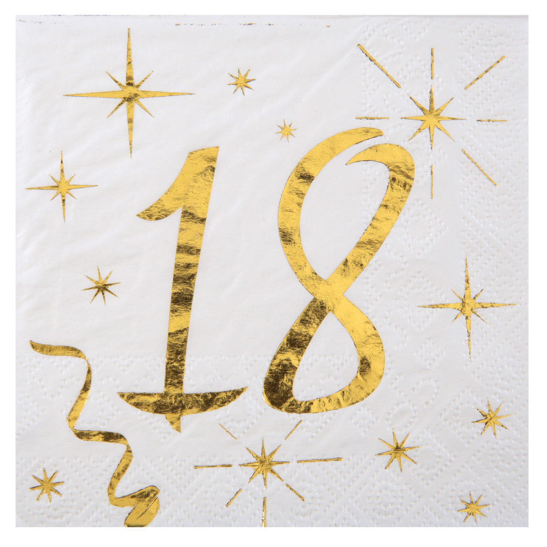 Opulent 18th Birthday Beverage Napkins - Trendsetting Party Essentials