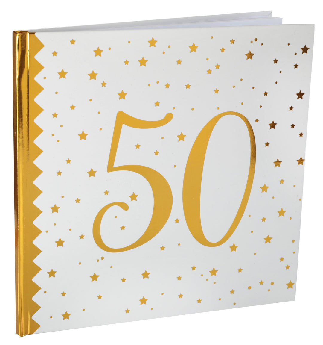 Golden Elegance: 50th Birthday Party Guestbook for Stylish Anniversary Celebrations