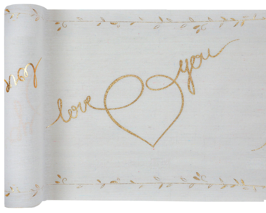 Elegant Gold Metallic Wedding Table Runner - Stylish Decor for Trendsetting Celebrations