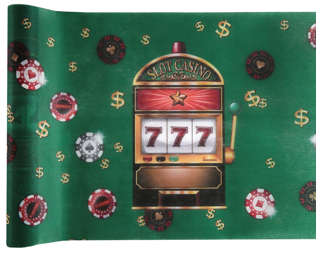 High-end Casino Themed Table Runner for Trendy Birthday Bash - Elevate Your Party Style