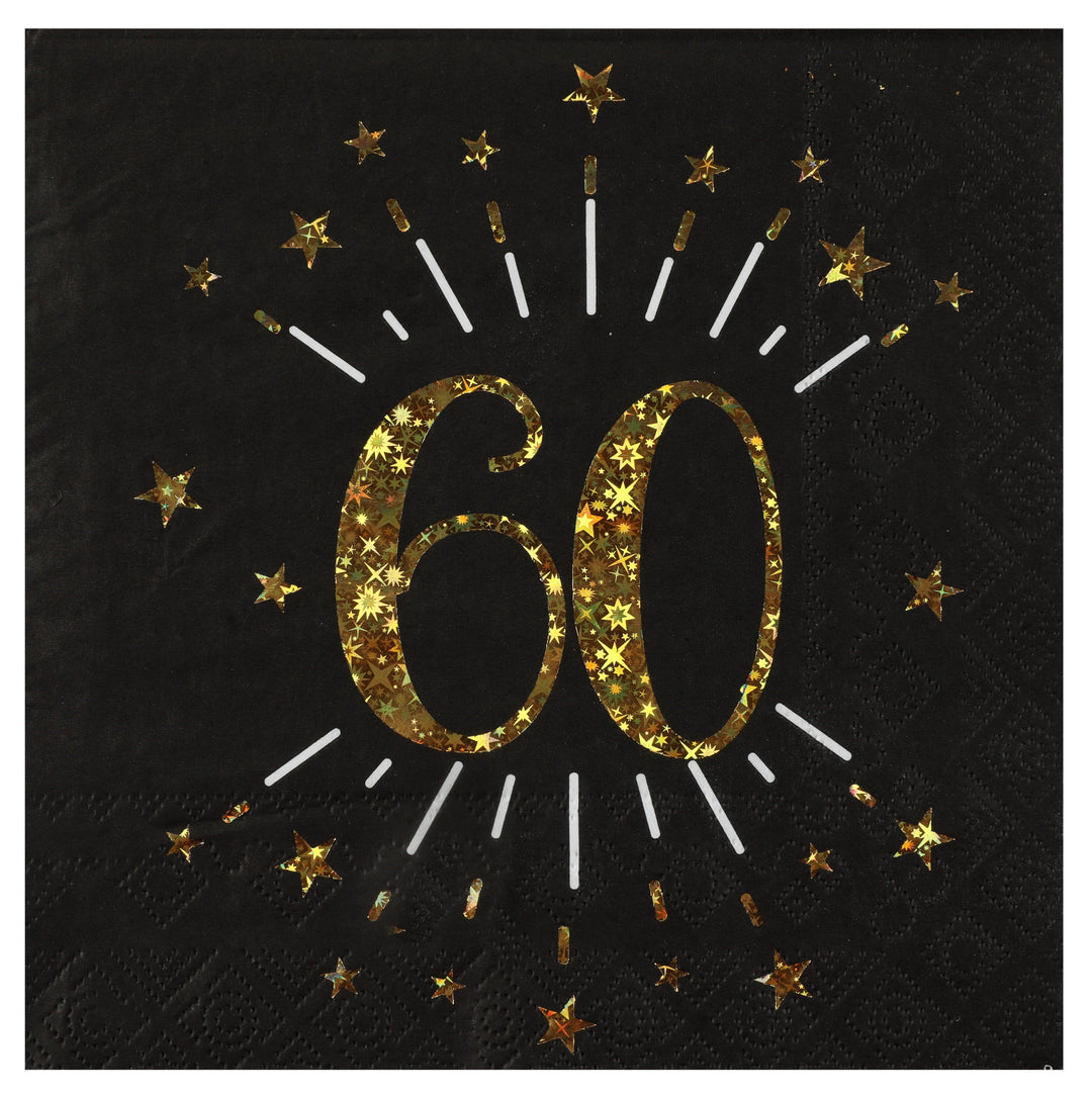 Elegant 60th Birthday Party Lunch Napkins - Quality, Stylish, Trend-Setting