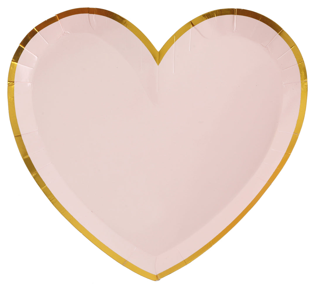 Assiettes repas Chic Rose en Forme de Coeur pour une Déco de Fête Élégante et Tendance!