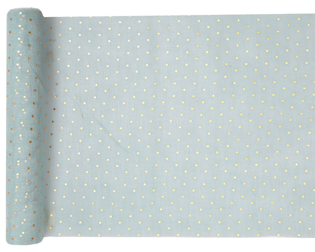 Elegant Sky Blue Feathered Table Runner – Breathtaking Makeover for Birthday Events