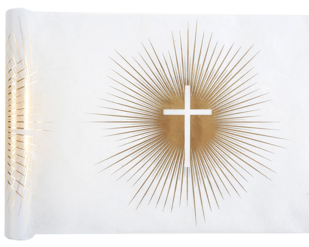 Élégant Chemin de Table Doré Première Communion - Transformez Votre Fête avec Élégance