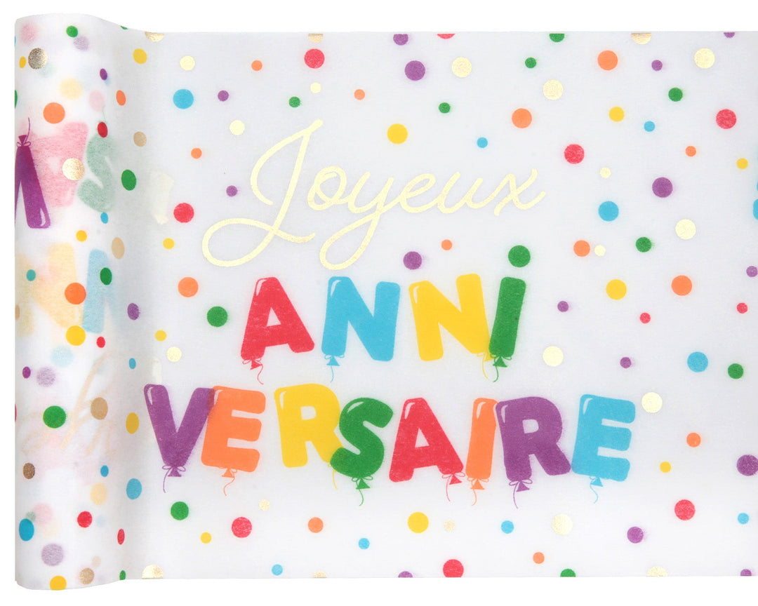 Chemin de Table Doré Luxueux - Parfait pour des Anniversaires Glamour!