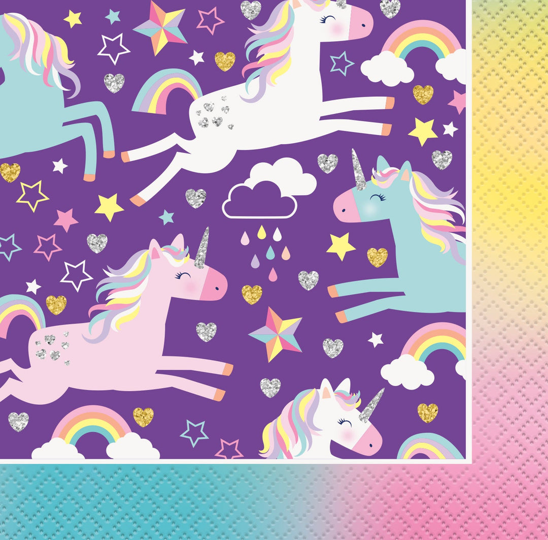 Magical Unicorn Beverage Napkins Pack of 16 – Easy Setup, Budget-Friendly Party Must-Have!