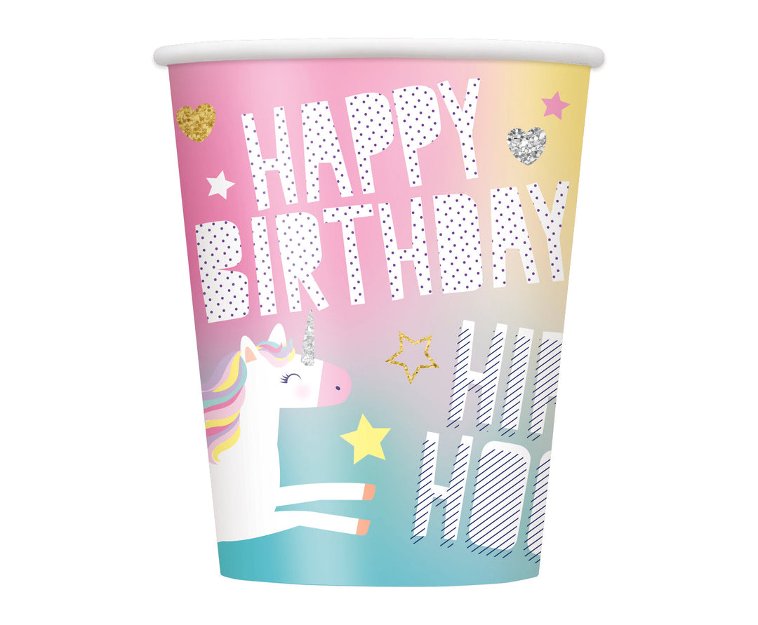 Unicorn-Themed Party Paper Cups Pack of 8: Easy Setup, Budget-Friendly, Ideal for Any Celebration!