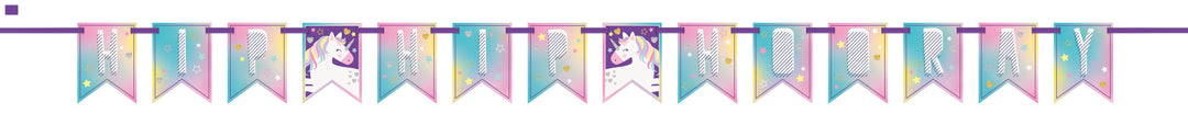 Affordable Unicorn Themed Party Banner: Perfectly Coordinated, Easy Set Up