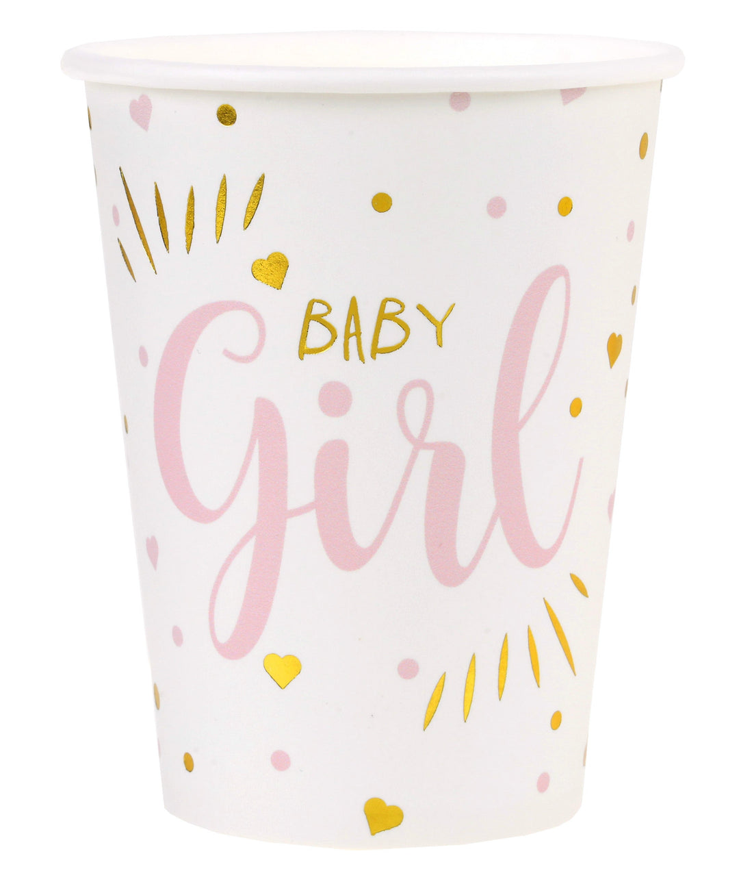 Stylish Baby Shower Pink Paper Cups - Elegant Party Supplies for Trend-Setting Themes