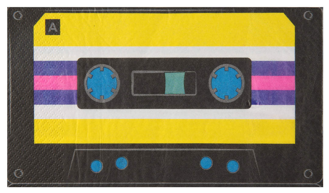 Retro 90's-Themed Elegant Lunch Napkins for Party Celebrations - Pack of 20