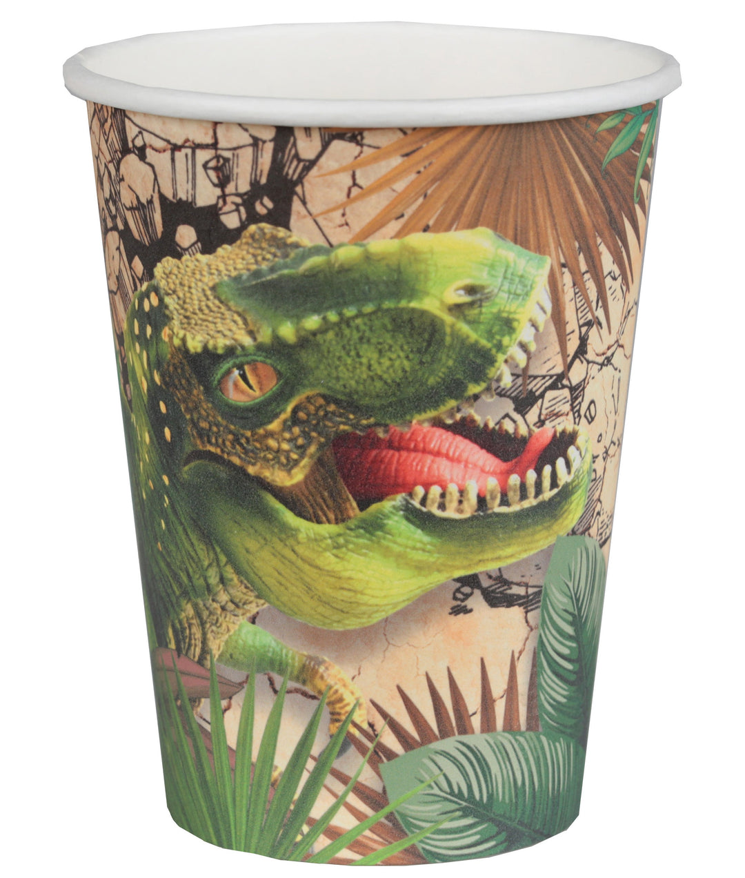 Fiesta Vibrante Dino - Gobelets Thématiques Dinosaure Tendance pour Wow Party!