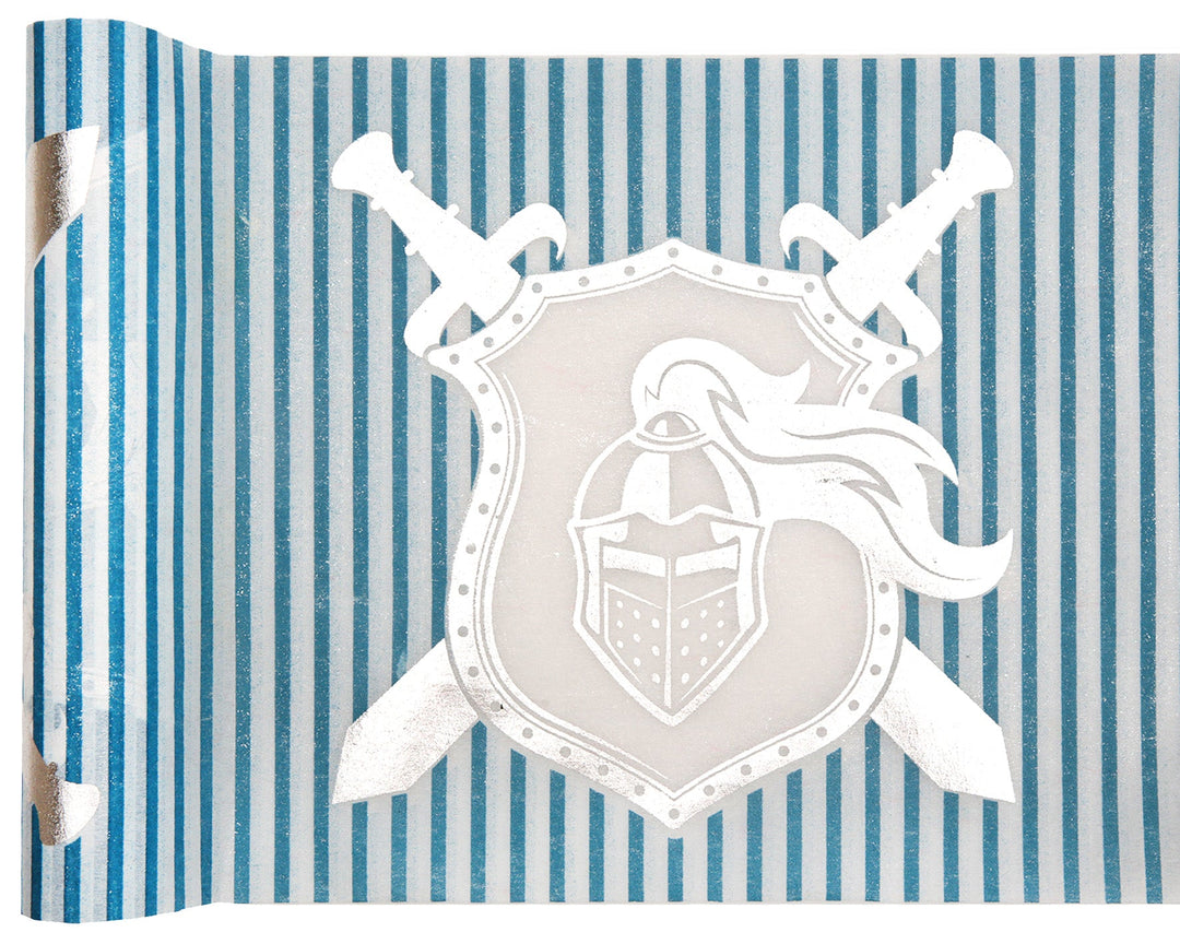 Chevalier-Thème de la Table Runner Argent Scintillant : Parfait pour un Anniversaire Élégant et Tendance