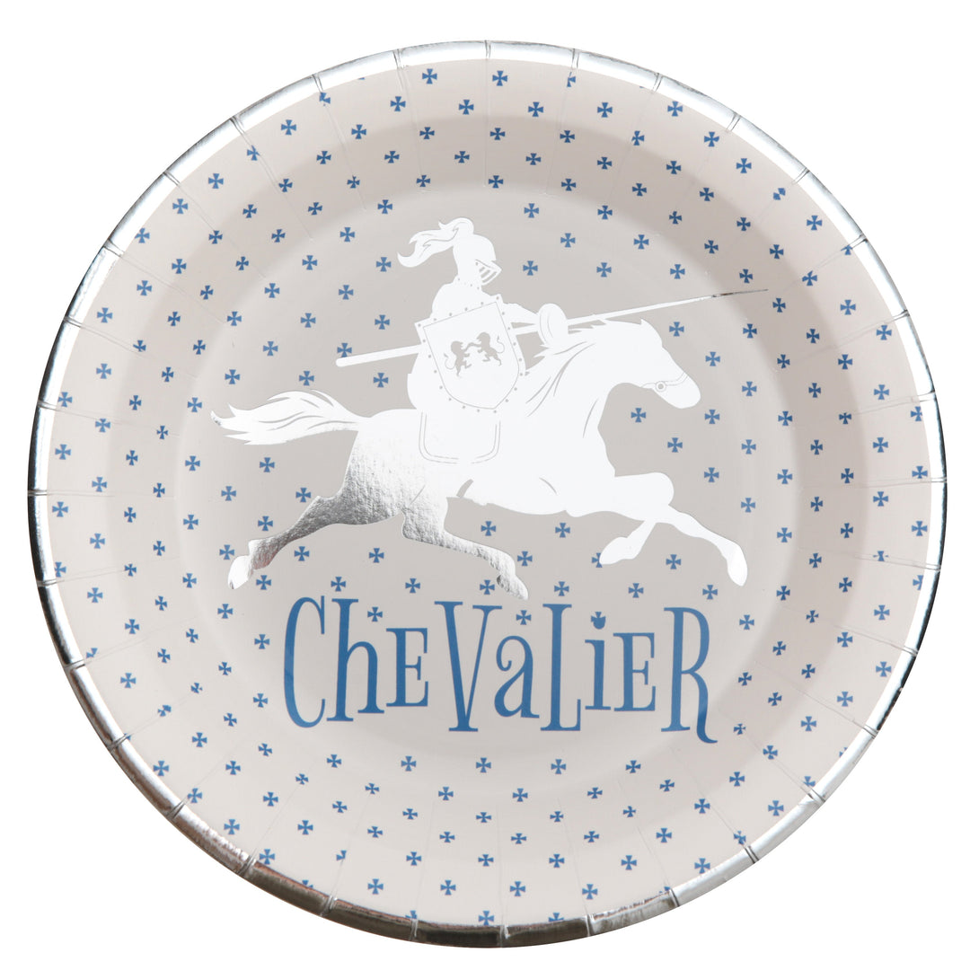 Festin de Chevalier: 10 Assiettes Repas Argent pour des Fêtes Majestueuses à la Mode