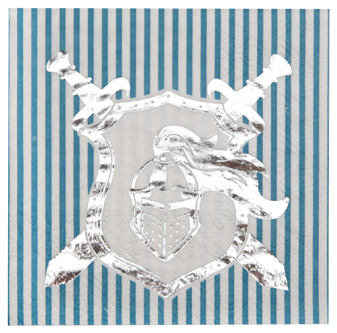 Chivalrous Knight-Themed Beverage Napkins - Premium Quality for Grand Birthday Parties