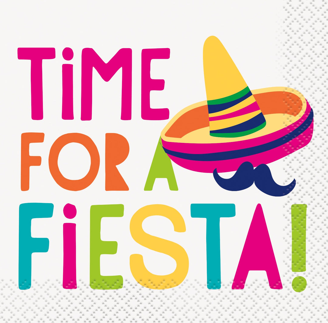 Boho Fiesta Beverage Napkins - Easy Setup Party Essential, Stunning Design, Pack of 16