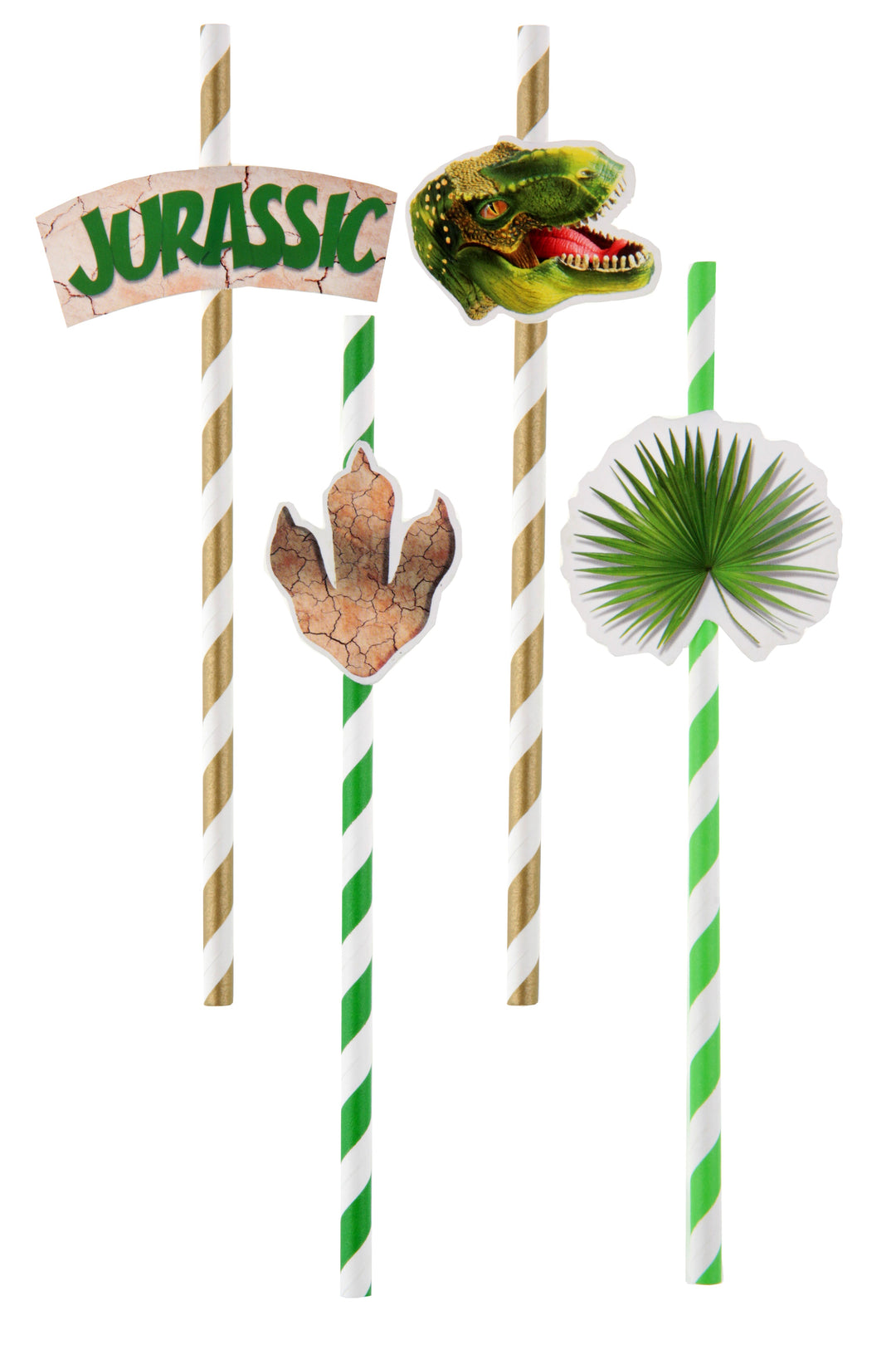 Elegant Dinosaur-Themed Multicolor Straws - Trend-Setting for Joyful Celebrations