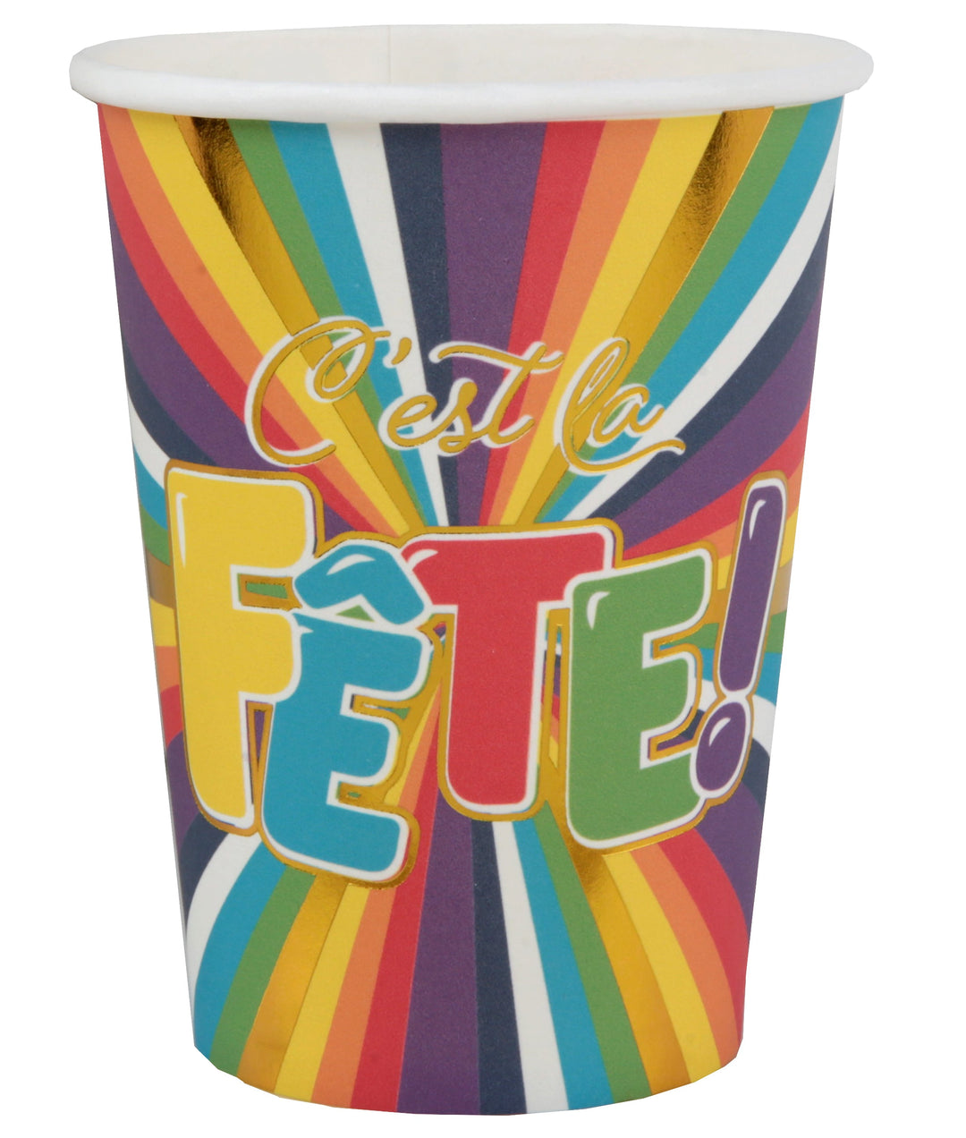 Elevate Your Event: Stylish C'est la fête Paper Cups for Chic Birthday Parties