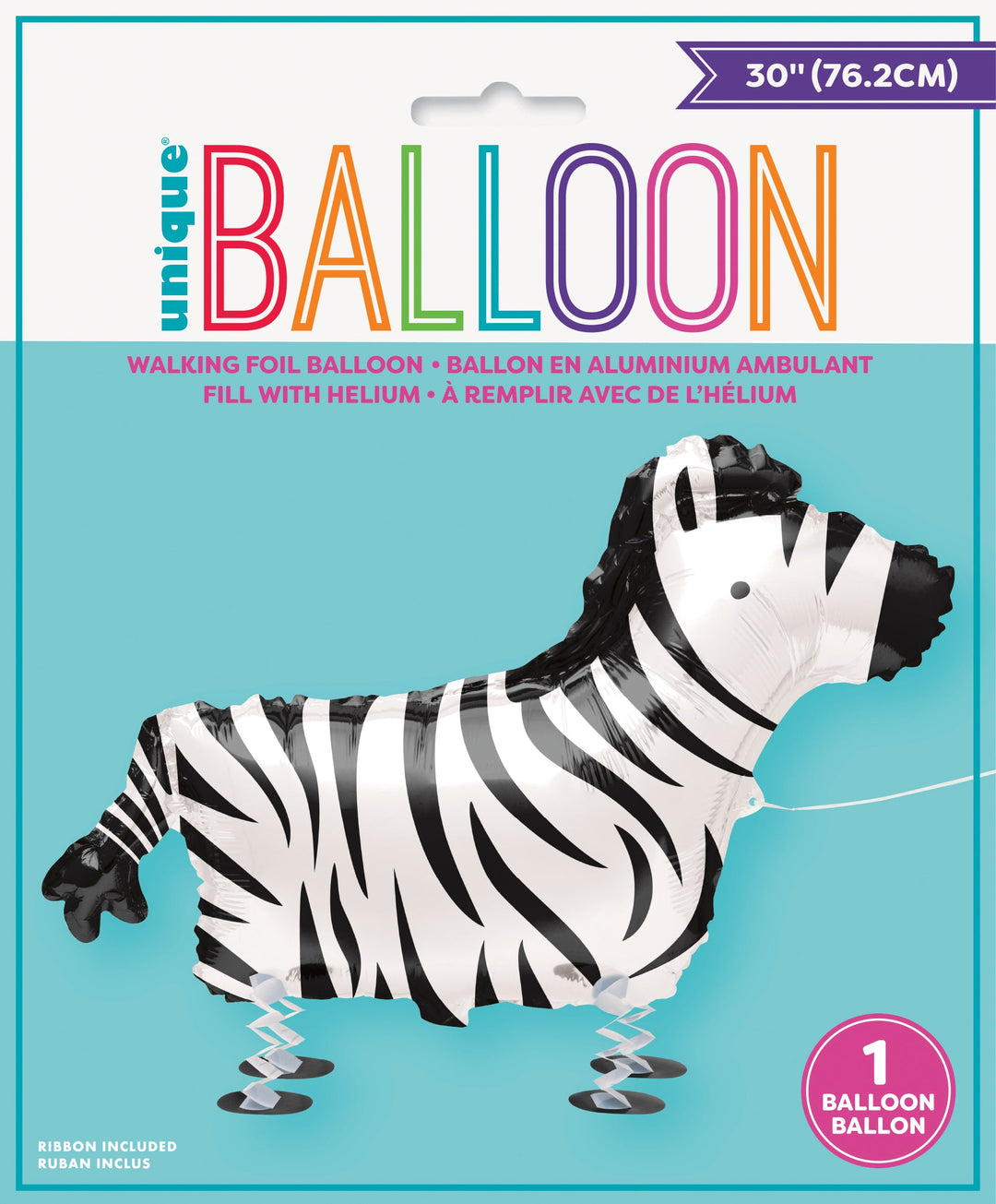 Zebra-Themed Superior Float Foil Balloon - Perfect Birthday Party Decoration