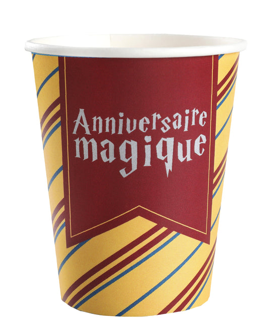 Fournitures de Fête Thème Magicien - Élégantes Tasses en Papier Multicolores, Lot de 10