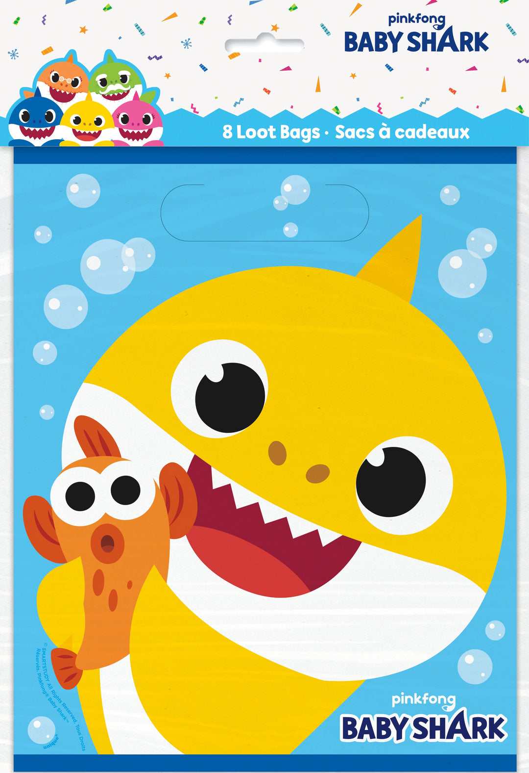 Baby Shark Loot Bags (8) - Dive into a Fin-tastic Adventure!