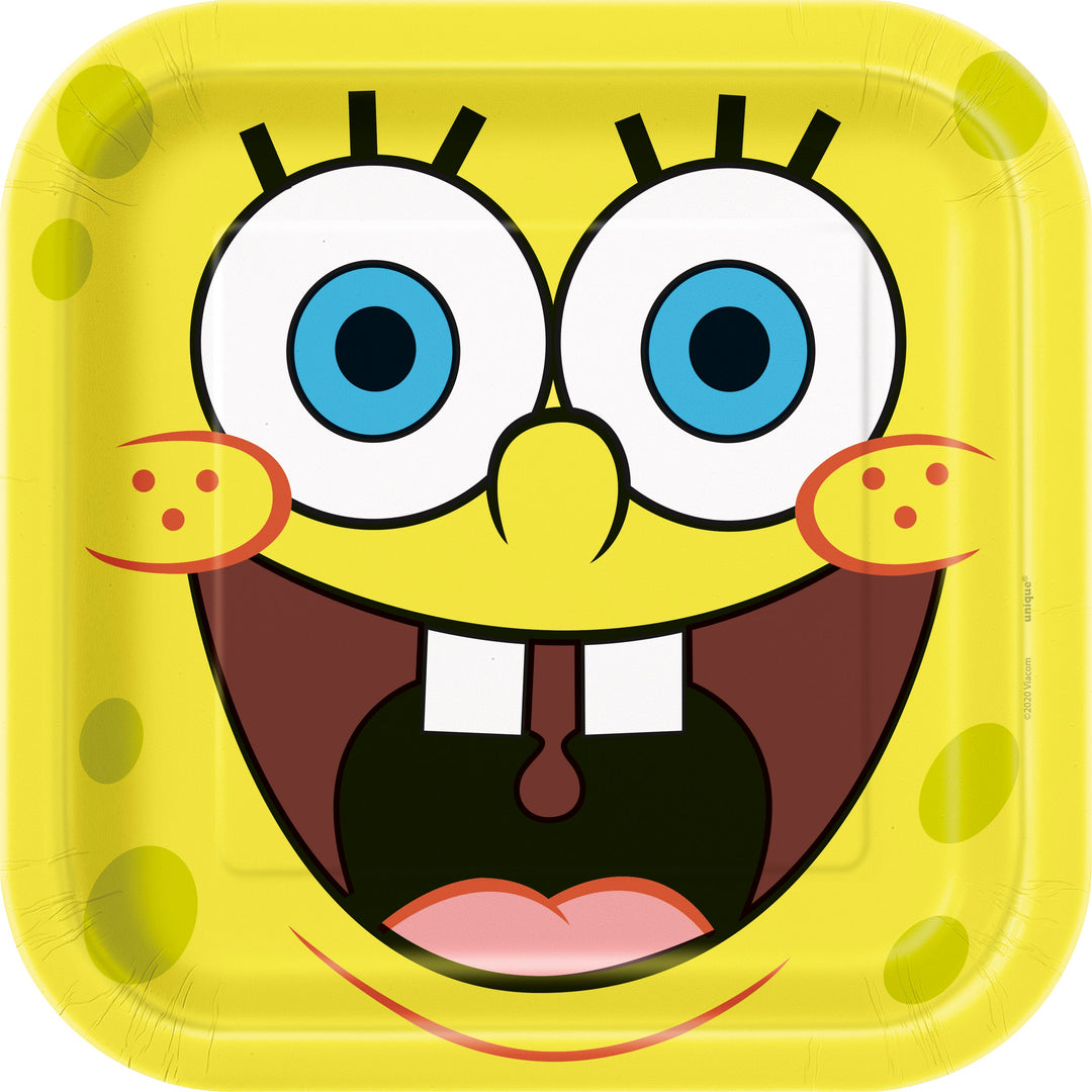 Spongebob Dinner Plates 8-Pack | Nickelodeon Party Supplies by Unique Party Favors