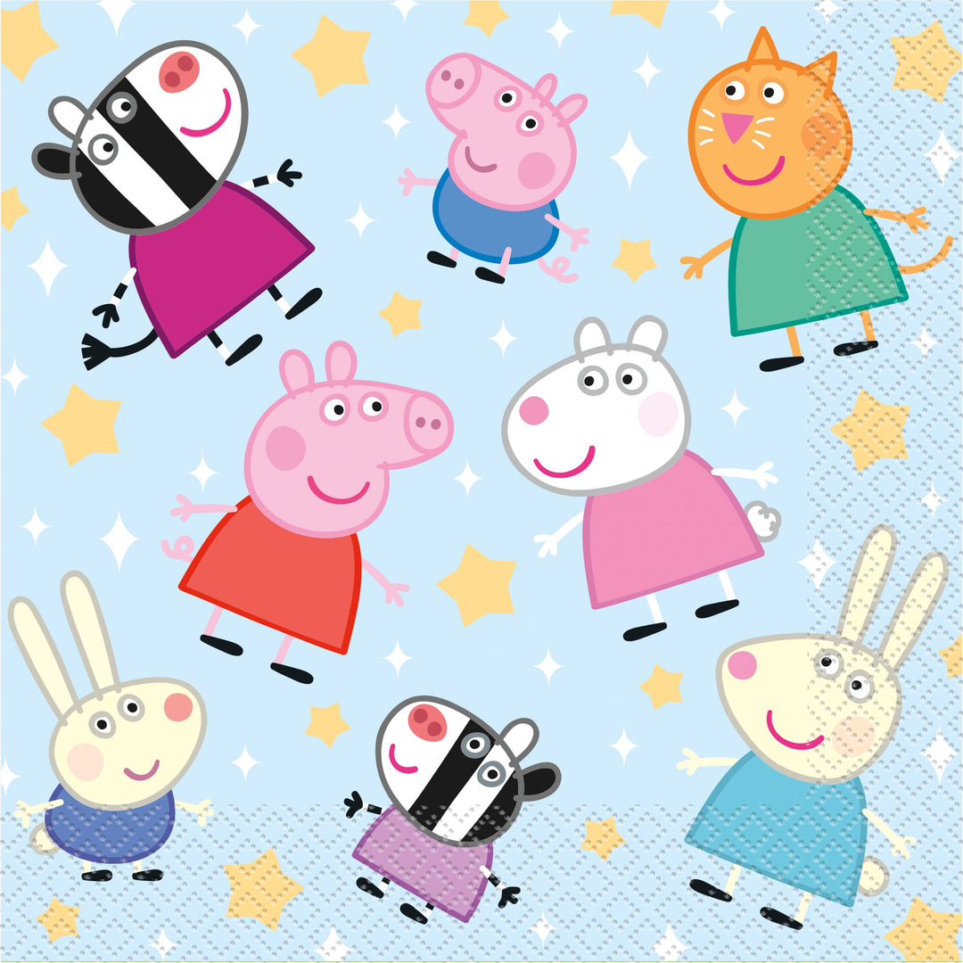 Rejoignez Peppa Pig et ses Amis pour un Festin Rempli de Joie avec les Serviettes Déjeuner Peppa Pig - Une Aventure Oinktastique !