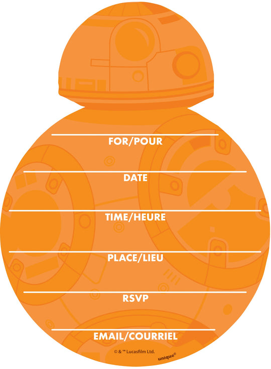 Star Wars Classic Birthday Invitation Set of 8 - Easily Create Unforgettable Parties