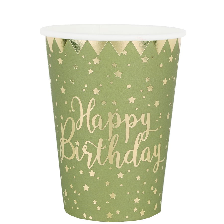 Birthday Paper Cups 10-Pack | Coordinated Party Tableware Delight