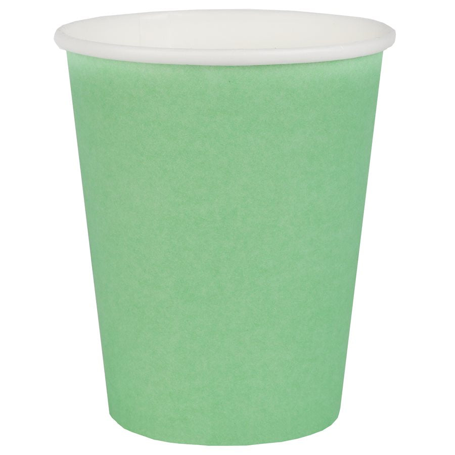 Mint Solid Paper Cups 10 Pack for Birthday Party Supplies