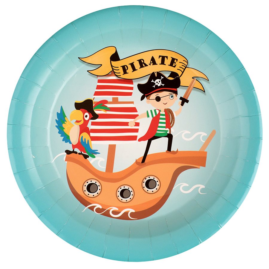 Pirates Dinner Plates 10 Pack | Easy Birthday Party Tableware